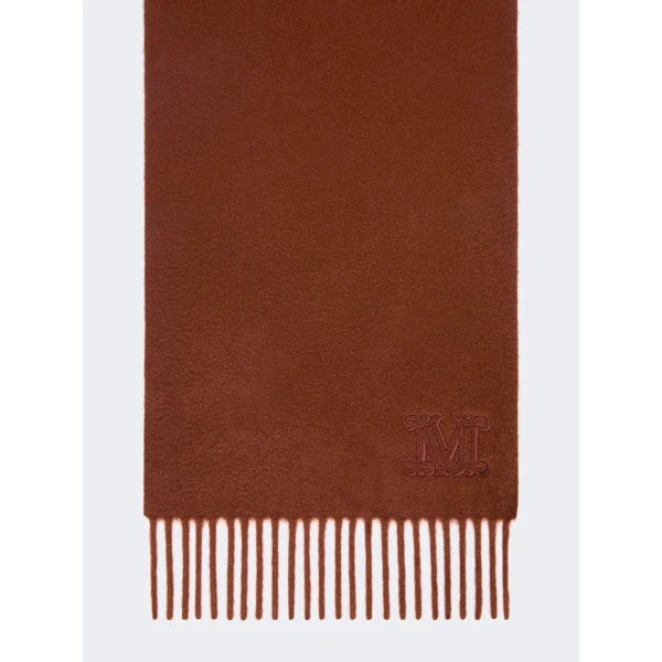 Max Mara Wsdalia Monogram Cashmere Stole in Rust Style 2 | Scarves | Luxury Shoes 