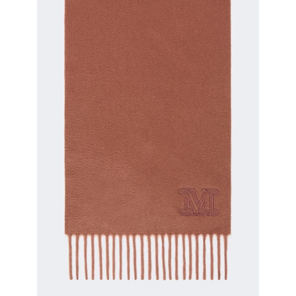 Max Mara Wsdalia Monogram Cashmere Stole in Shaded Pink | Scarves | Luxury Shoes 