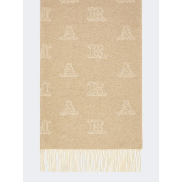 Max Mara Wsklause Sable Cashmere Stole in Beige | Scarves | Luxury Shoes 