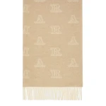 Max Mara Wsklause Sable Cashmere Stole in Beige | Scarves | Luxury Shoes 