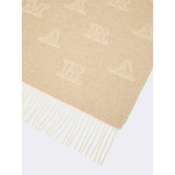 Max Mara Wsklause Sable Cashmere Stole in Beige | Scarves | Luxury Shoes 