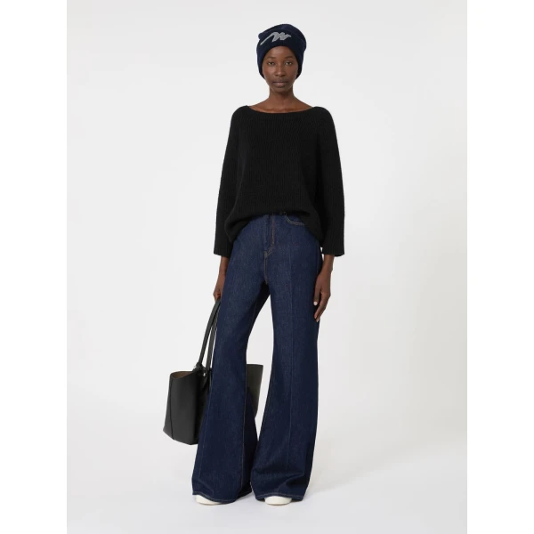 Max Mara Xeno Mohair Blend Jumper in Black | Sweaters | Luxury Shoes 