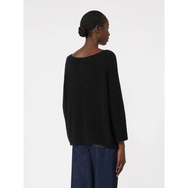 Max Mara Xeno Mohair Blend Jumper in Black | Sweaters | Luxury Shoes 