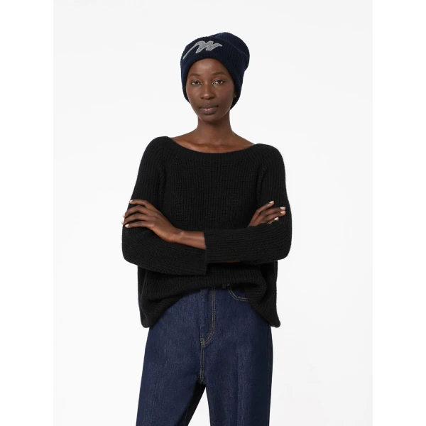Max Mara Xeno Mohair Blend Jumper in Black | Sweaters | Luxury Shoes 