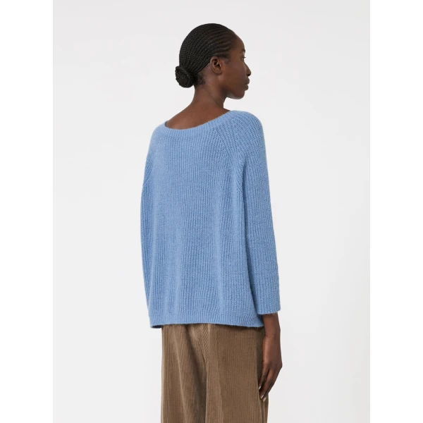 Max Mara Xeno Mohair Blend Jumper in Light Blue | Sweaters | Luxury Shoes 