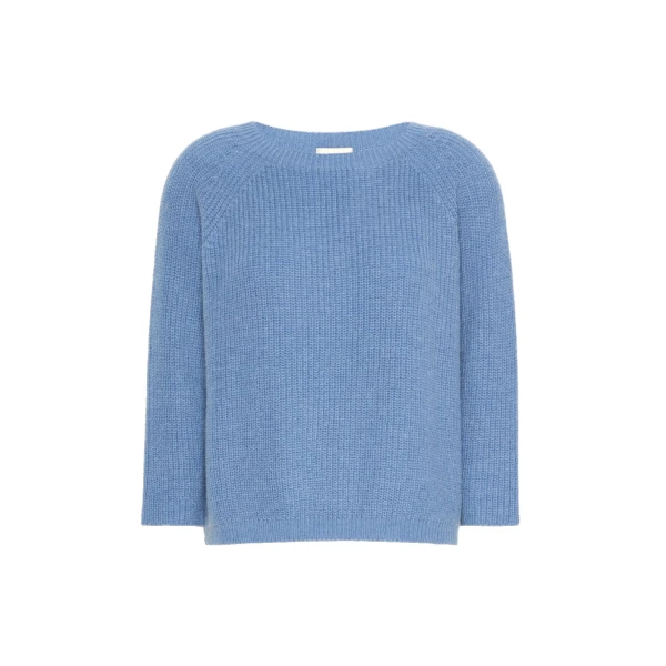 Max Mara Xeno Mohair Blend Jumper in Light Blue | Sweaters | Luxury Shoes 