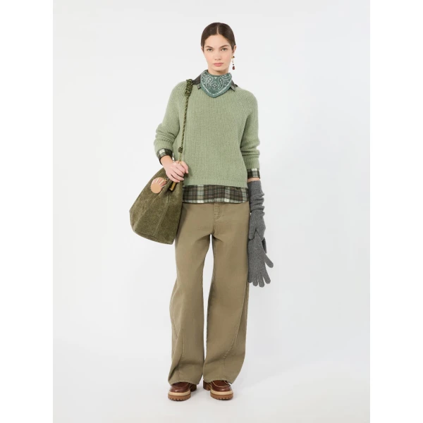 Max Mara Xeno Mohair Blend Jumper in Sage Green | Sweaters | Luxury Shoes 