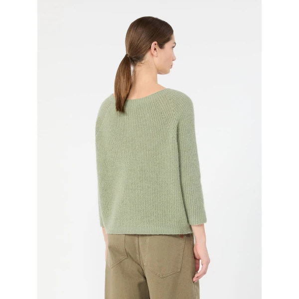 Max Mara Xeno Mohair Blend Jumper in Sage Green | Sweaters | Luxury Shoes 