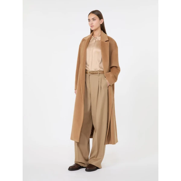 Max Mara Xero Silk Satin Shirt in Camel | Shirts | Luxury Shoes 