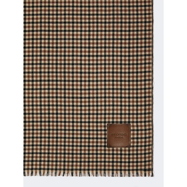 Max Mara Yarn-Dyed Wool Stole in Beige | Scarves | Luxury Shoes 