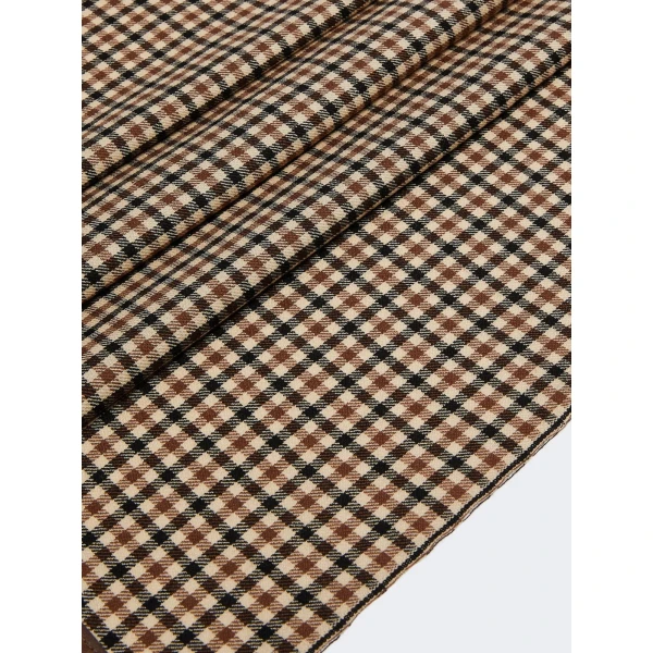 Max Mara Yarn-Dyed Wool Stole in Beige | Scarves | Luxury Shoes 