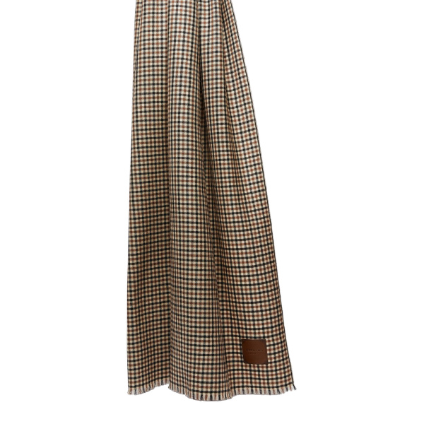 Max Mara Yarn-Dyed Wool Stole in Beige | Scarves | Luxury Shoes 