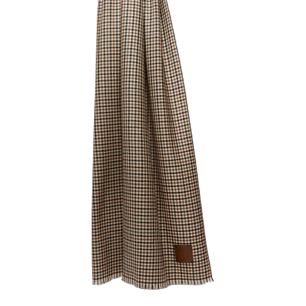Max Mara Yarn-Dyed Wool Stole in Beige | Scarves | Luxury Shoes 