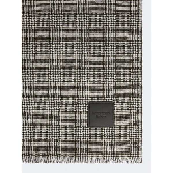 Max Mara Yarn-Dyed Wool Stole in Coffee | Scarves | Luxury Shoes 