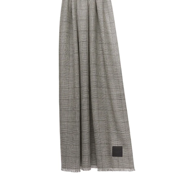 Max Mara Yarn-Dyed Wool Stole in Coffee | Scarves | Luxury Shoes 