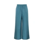 Max Mara Zaino Cropped Silk Wide Leg Trousers in Light Blue | Wide leg pants | Luxury Shoes 