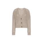 Max Mara Zaino Open-Knit Cashmere Cardigan in Sand | Cardigan | Luxury Shoes 