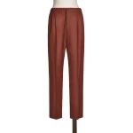 Max Mara Zamia Cashmere Foule Drawstring Trousers in Brick Red | Tailored pants | Luxury Shoes 