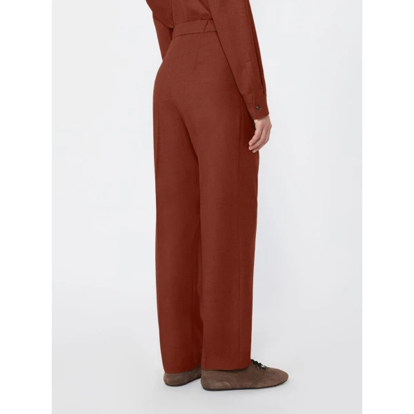 Max Mara Zamia Cashmere Foule Drawstring Trousers in Brick Red | Tailored pants | Luxury Shoes 