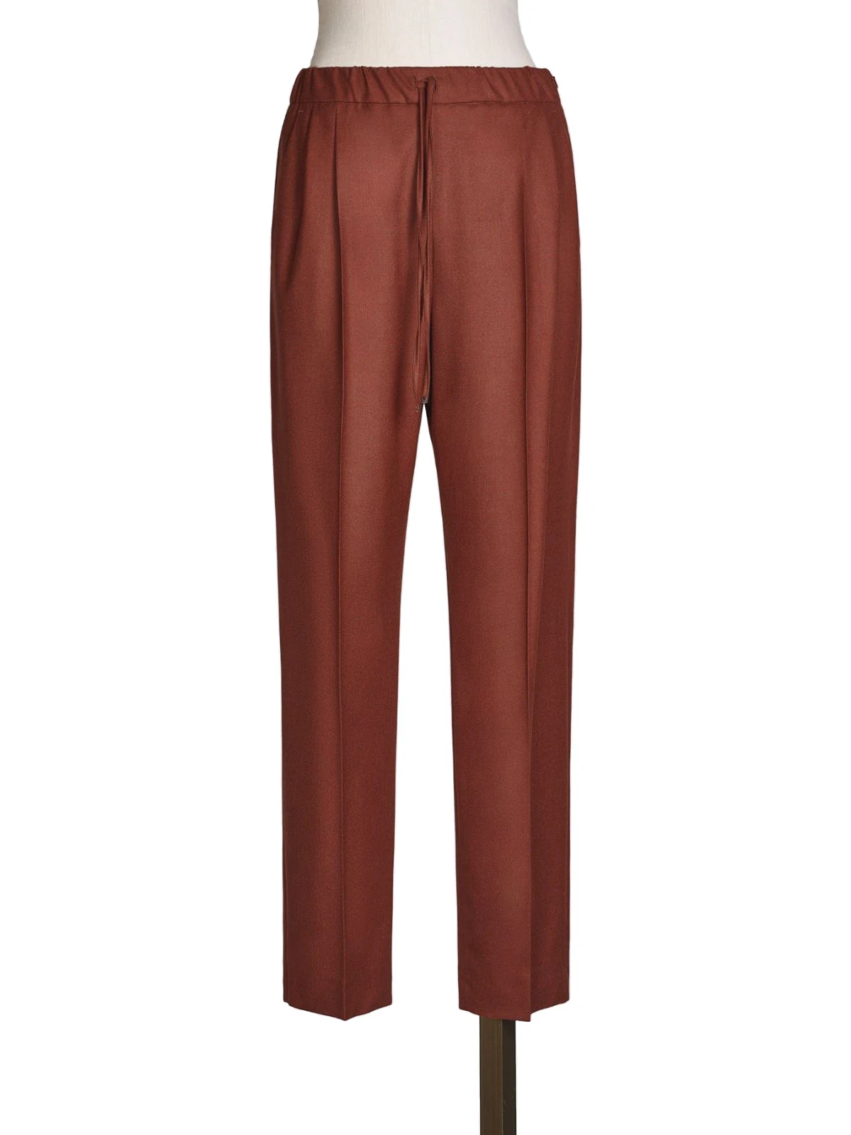 Max Mara Zamia Cashmere Foule Drawstring Trousers in Brick Red Max Mara Zamia Cashmere Foule Drawstring Trousers in Brick Red | Tailored pants | Luxury Shoes