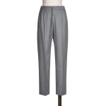 Max Mara Zamia Cashmere Foule Drawstring Trousers in Medium Grey | Tailored pants | Luxury Shoes 