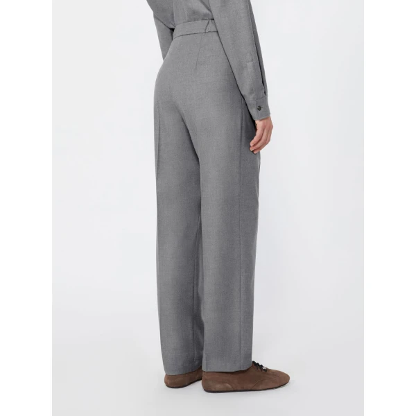 Max Mara Zamia Cashmere Foule Drawstring Trousers in Medium Grey | Tailored pants | Luxury Shoes 