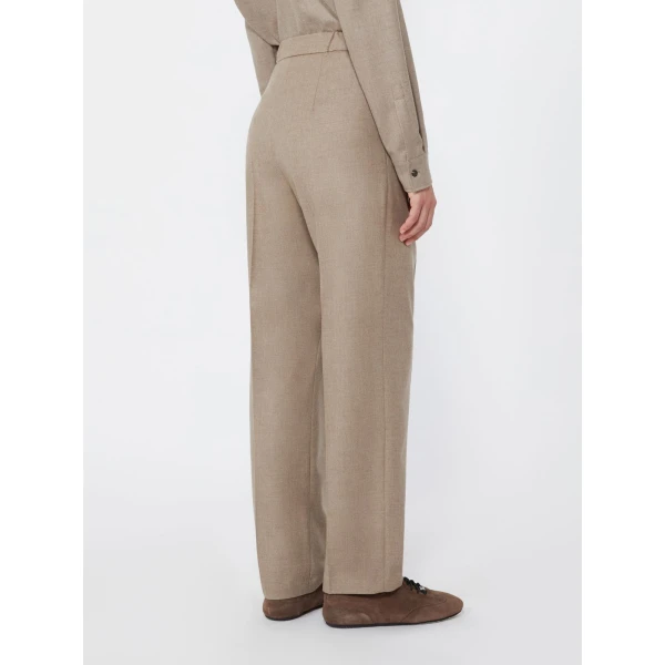 Max Mara Zamia Cashmere Foule Drawstring Trousers in Turtledove | Tailored pants | Luxury Shoes 