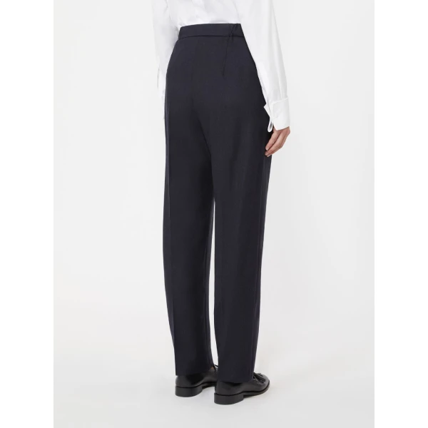 Max Mara Zamia Cashmere Foule Drawstring Trousers in Ultramarine | Tailored pants | Luxury Shoes 
