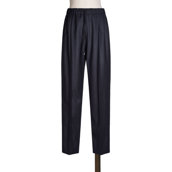Max Mara Zamia Cashmere Foule Drawstring Trousers in Ultramarine | Tailored pants | Luxury Shoes 