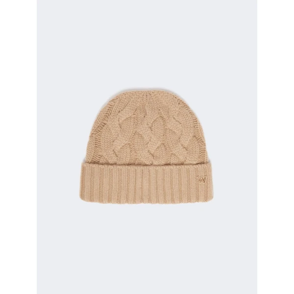 Max Mara Zampa Cashmere Beanie in Camel | Hats | Luxury Shoes 