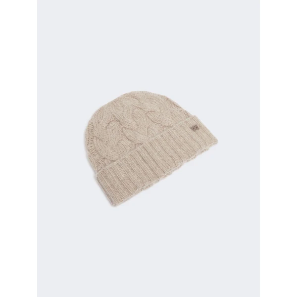 Max Mara Zampa Cashmere Beanie in Honey | Hats | Luxury Shoes 