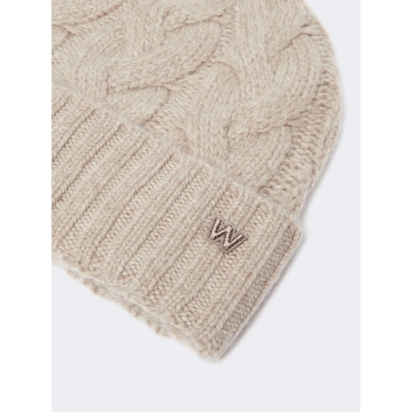 Max Mara Zampa Cashmere Beanie in Honey | Hats | Luxury Shoes 