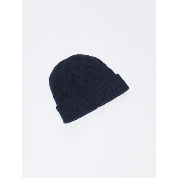 Max Mara Zampa Cashmere Beanie in Ultramarine | Hats | Luxury Shoes 