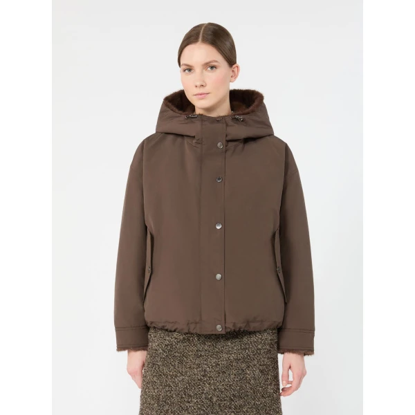 Max Mara Zanna Reversible Water-Repellent Canvas Jacket in Brown | Jackets | Luxury Shoes 