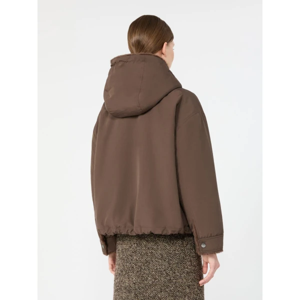 Max Mara Zanna Reversible Water-Repellent Canvas Jacket in Brown | Jackets | Luxury Shoes 