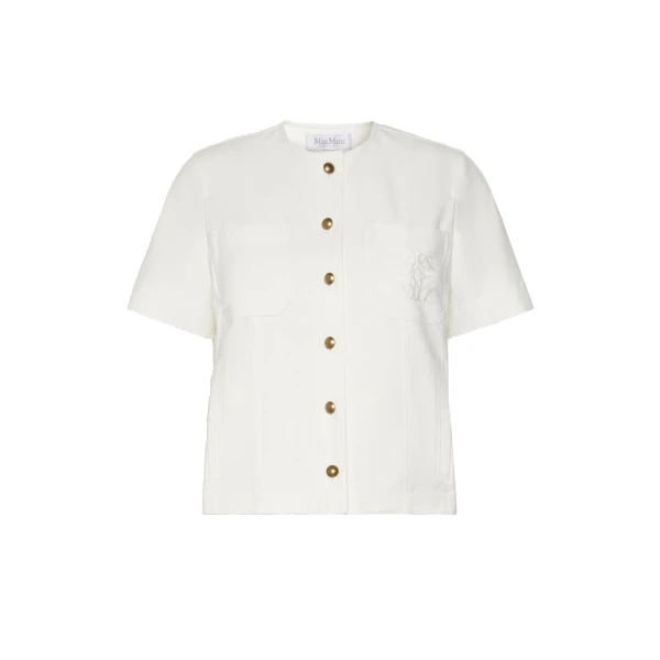 Zanzara Stretch Cotton Canvas Jacket in White