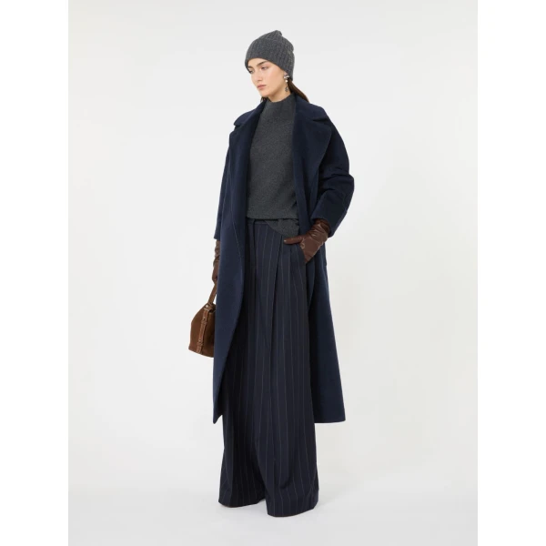 Max Mara Zarina Carded Wool and Cashmere Jumper in Dark Grey | Sweaters | Luxury Shoes 