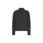 Max Mara Zarina Carded Wool and Cashmere Jumper in Dark Grey | Sweaters | Luxury Shoes 
