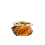 Max Mara Zarina Resin Bangle Set in Gold | Bracelets | Luxury Shoes 