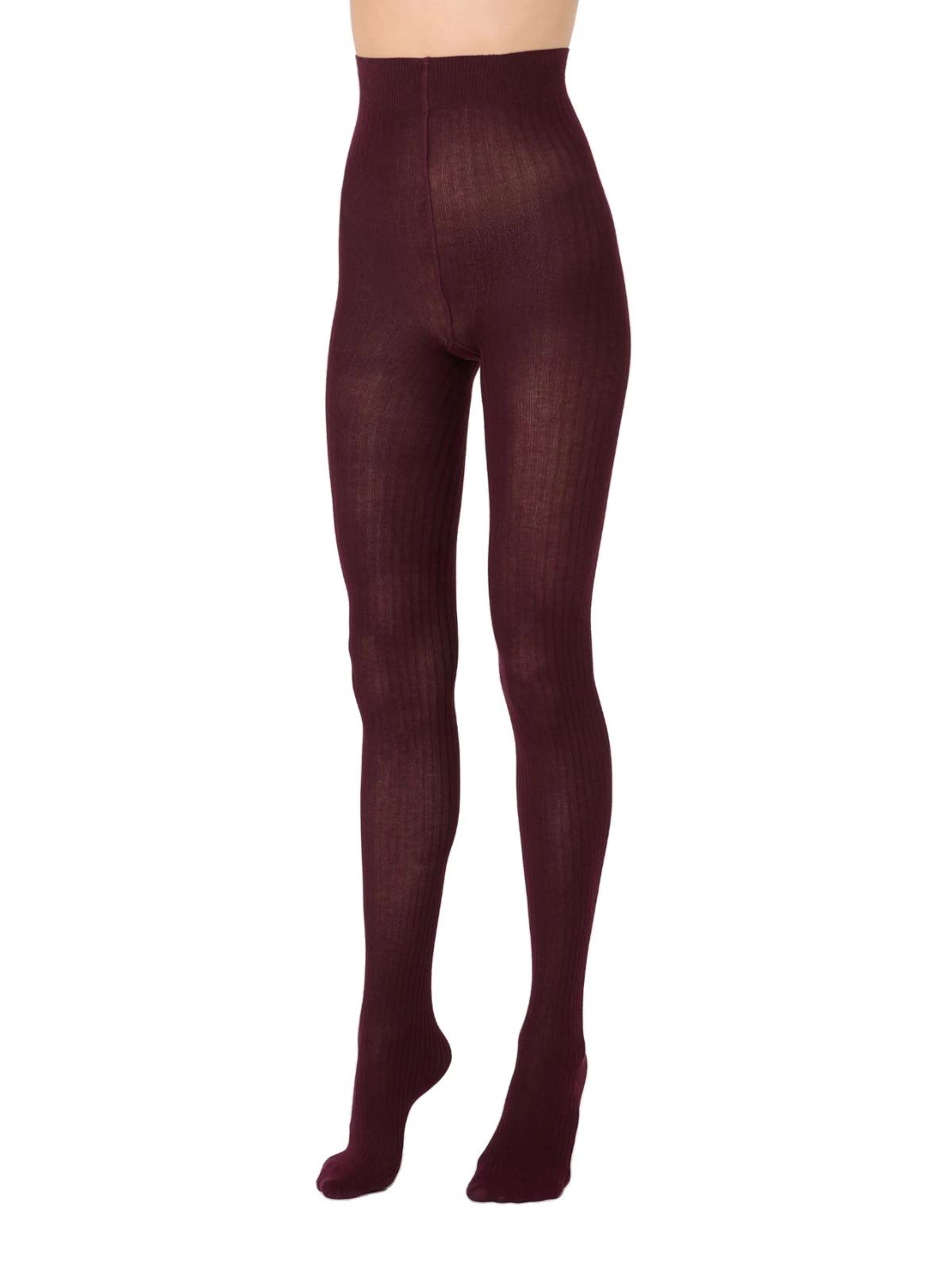 Max Mara Zavorra Ribbed Cotton Tights in Dark Red Max Mara Zavorra Ribbed Cotton Tights in Dark Red | Accessories | Luxury Shoes