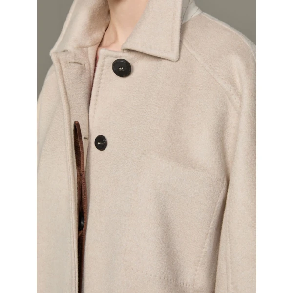 Max Mara Zebra Cashmere Shirt Coat in Beige | Wool Coat | Luxury Shoes 
