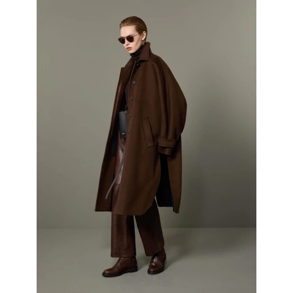 Max Mara Zebra Cashmere Shirt Coat in Dark Brown | Wool Coat | Luxury Shoes 