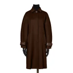 Max Mara Zebra Cashmere Shirt Coat in Dark Brown | Wool Coat | Luxury Shoes 
