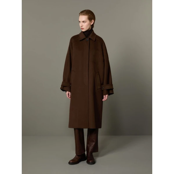 Max Mara Zebra Cashmere Shirt Coat in Dark Brown | Wool Coat | Luxury Shoes 