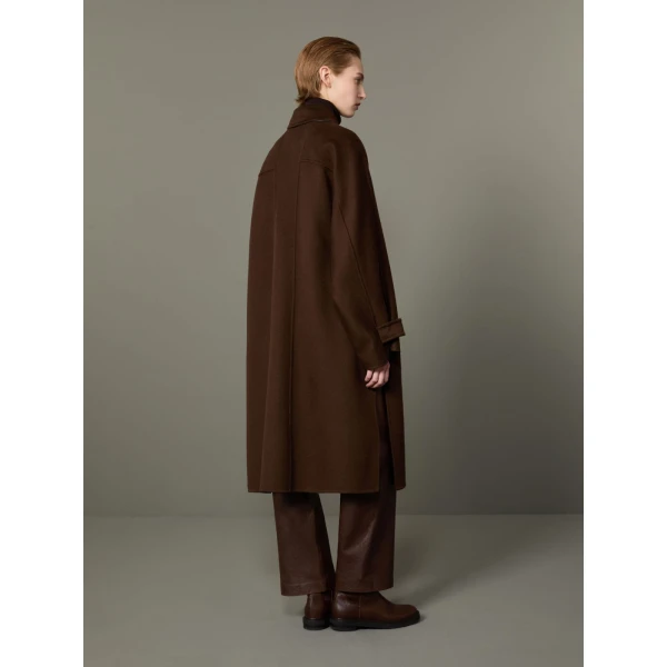 Max Mara Zebra Cashmere Shirt Coat in Dark Brown | Wool Coat | Luxury Shoes 