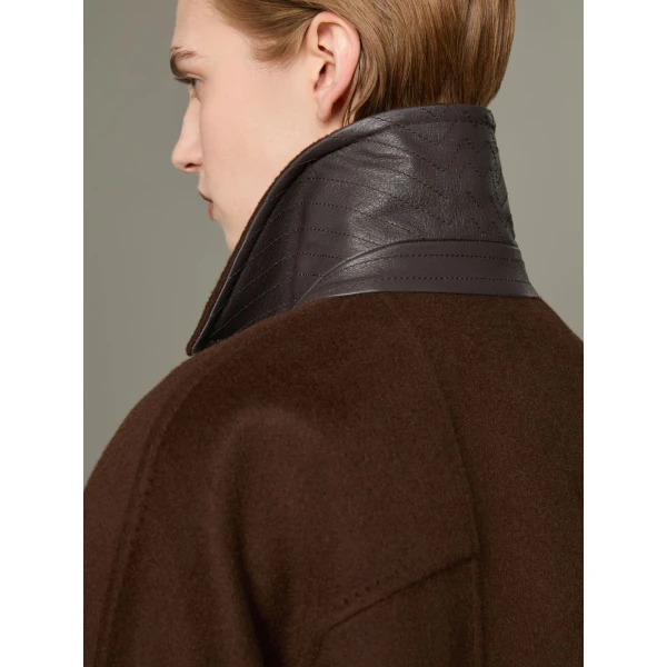 Max Mara Zebra Cashmere Shirt Coat in Dark Brown | Wool Coat | Luxury Shoes 