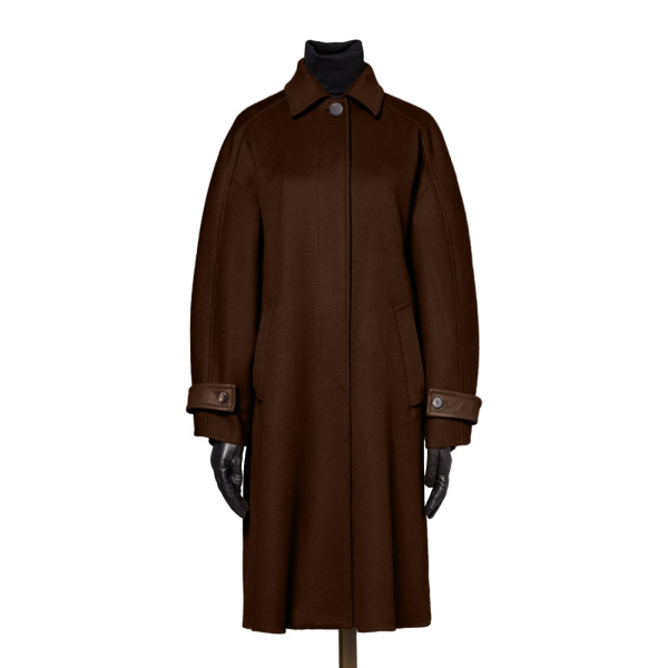 Max Mara Zebra Cashmere Shirt Coat in Dark Brown | Wool Coat | Luxury Shoes 