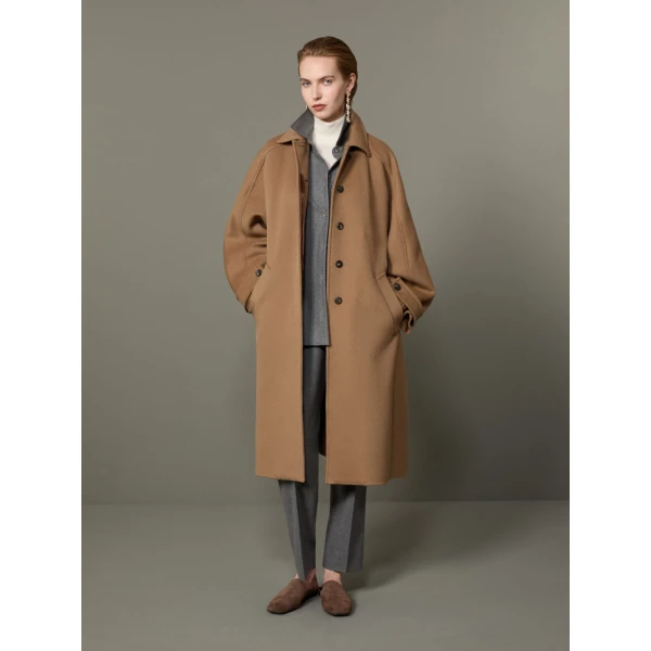 Max Mara Zebra Cashmere Shirt Coat in Hazelnut Brown | Wool Coat | Luxury Shoes 