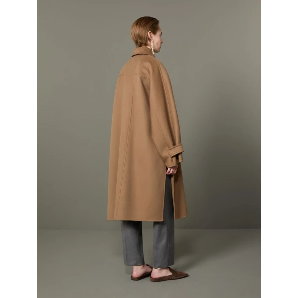 Max Mara Zebra Cashmere Shirt Coat in Hazelnut Brown | Wool Coat | Luxury Shoes 