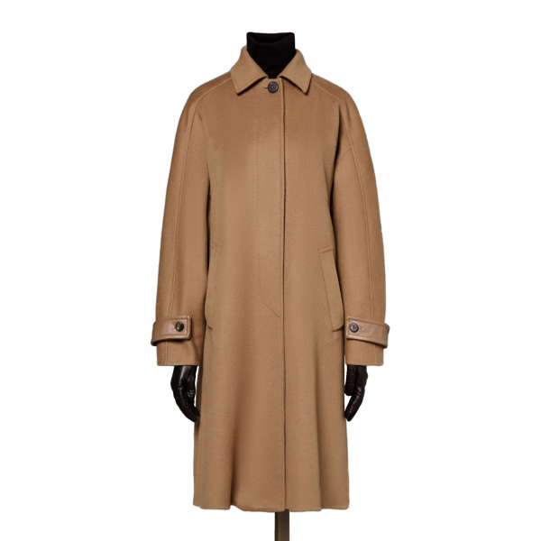 Max Mara Zebra Cashmere Shirt Coat in Hazelnut Brown | Wool Coat | Luxury Shoes 